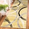 World Rug Gallery Modern Wavy Circles Design 2' x 7'2'' Yellow 377YELLOW2X7 - alternate 2
